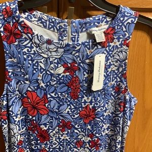 Tommy Bahama XS blue red tropical dress. NWOT